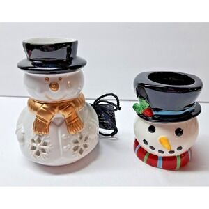 GC Fragrance Oil Warmer/Tart Burner Ceramic Snowman/Tealight‎ Candle Holder Head